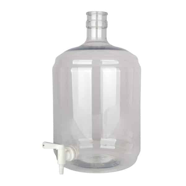 Gistingsfles pet 12 liter met kraan 5/16 inch-7/16 inch