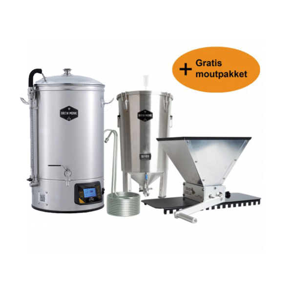 Brew Monk WIFI Combo Deal: Brew Monk B40 WIFI + vergistingsvat 30 l + Grain Gorilla + Chill'in