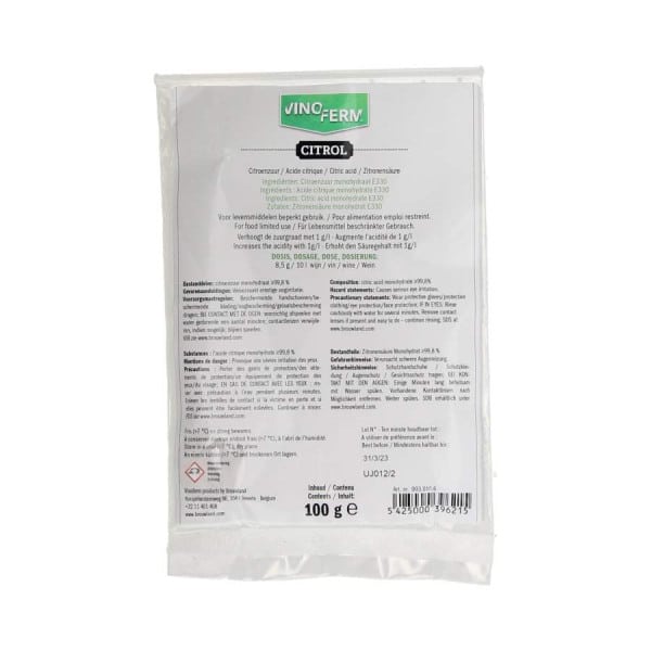 citroenzuur Vinoferm citrol 100 g